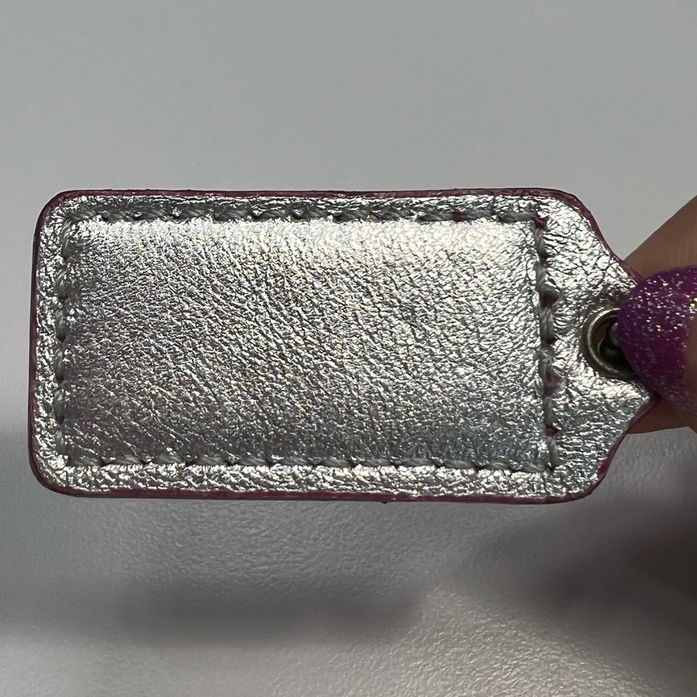 Coach Raspberry Red Patent Leather Bag Tag - Picture 6 of 6
